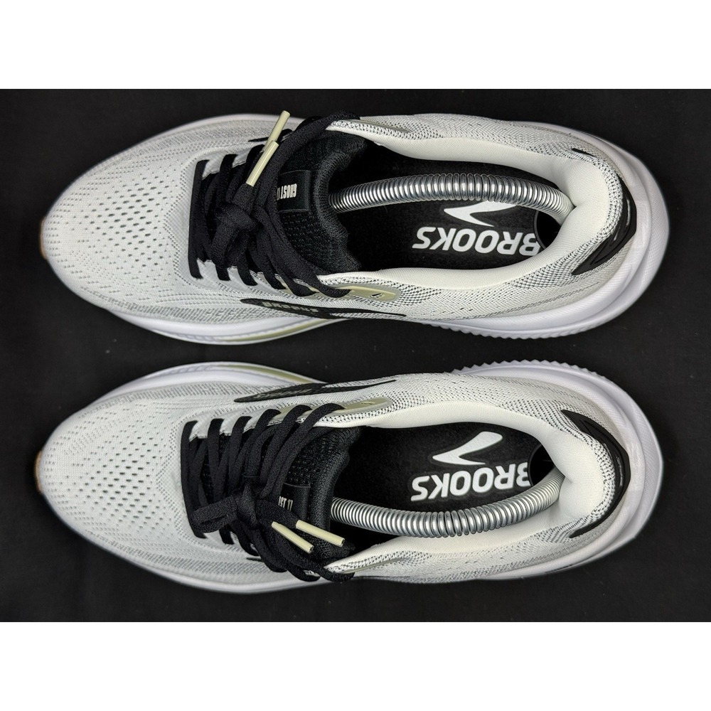 Unisex M9 - Brooks Ghost 17 White Black Tea NEW Run/Walk Neutral - Picture 6 of 9